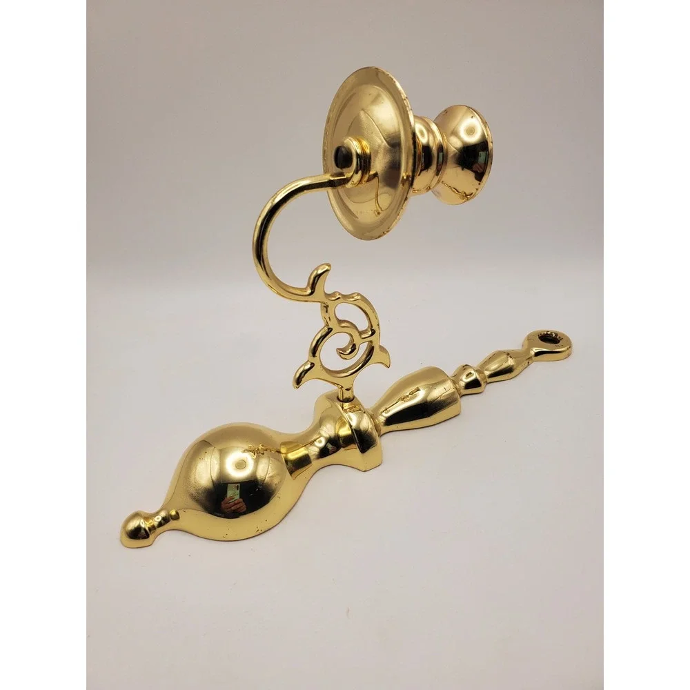 Vintage Baldwin Brass Single Arm Wall Sconce Candle Holder - Solid Forged USA